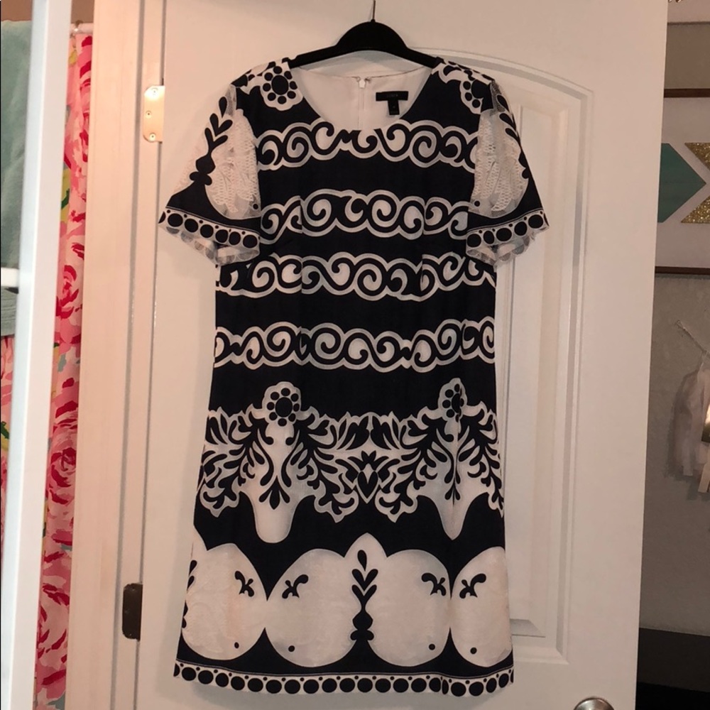 J. Crew Navy & White Dress
